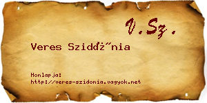 Veres Szidónia névjegykártya