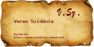 Veres Szidónia névjegykártya